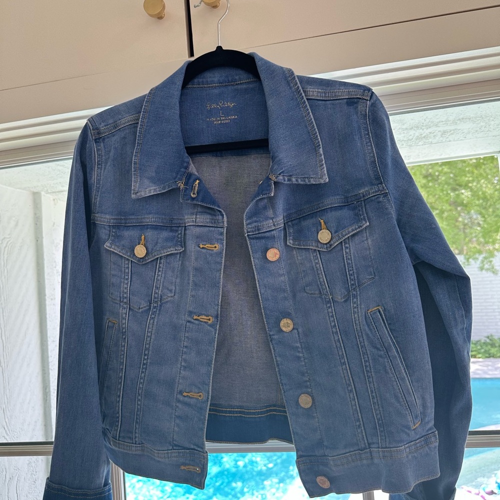 Lilly Pulitzer Classic Blue Denim Jacket